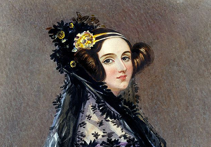 Pintura colorida da Ada Lovelace.